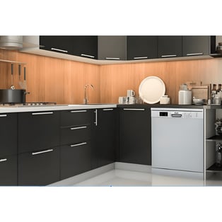 Modern Kitchen with Sleek Black Cabinets