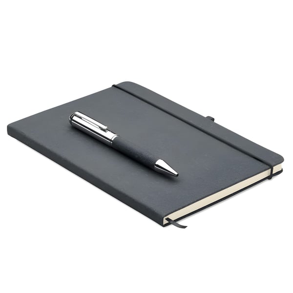 Recycled Leather Notebook & Pen Gift Set
