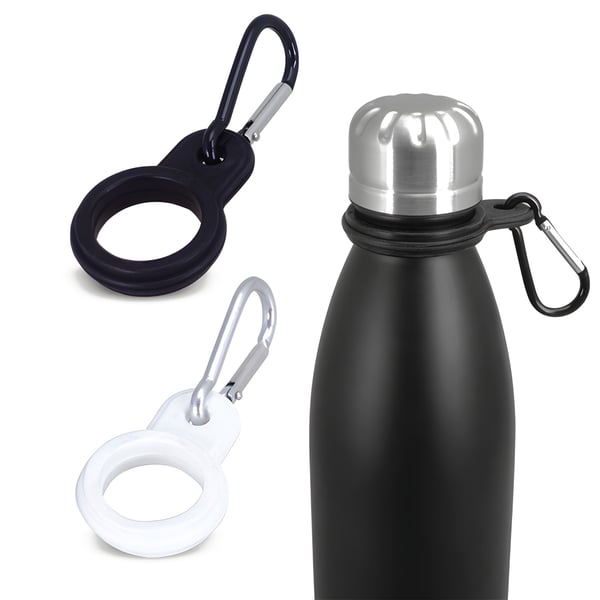Rubber Bottle Holder with Carabiner - Convenience On-the-Go