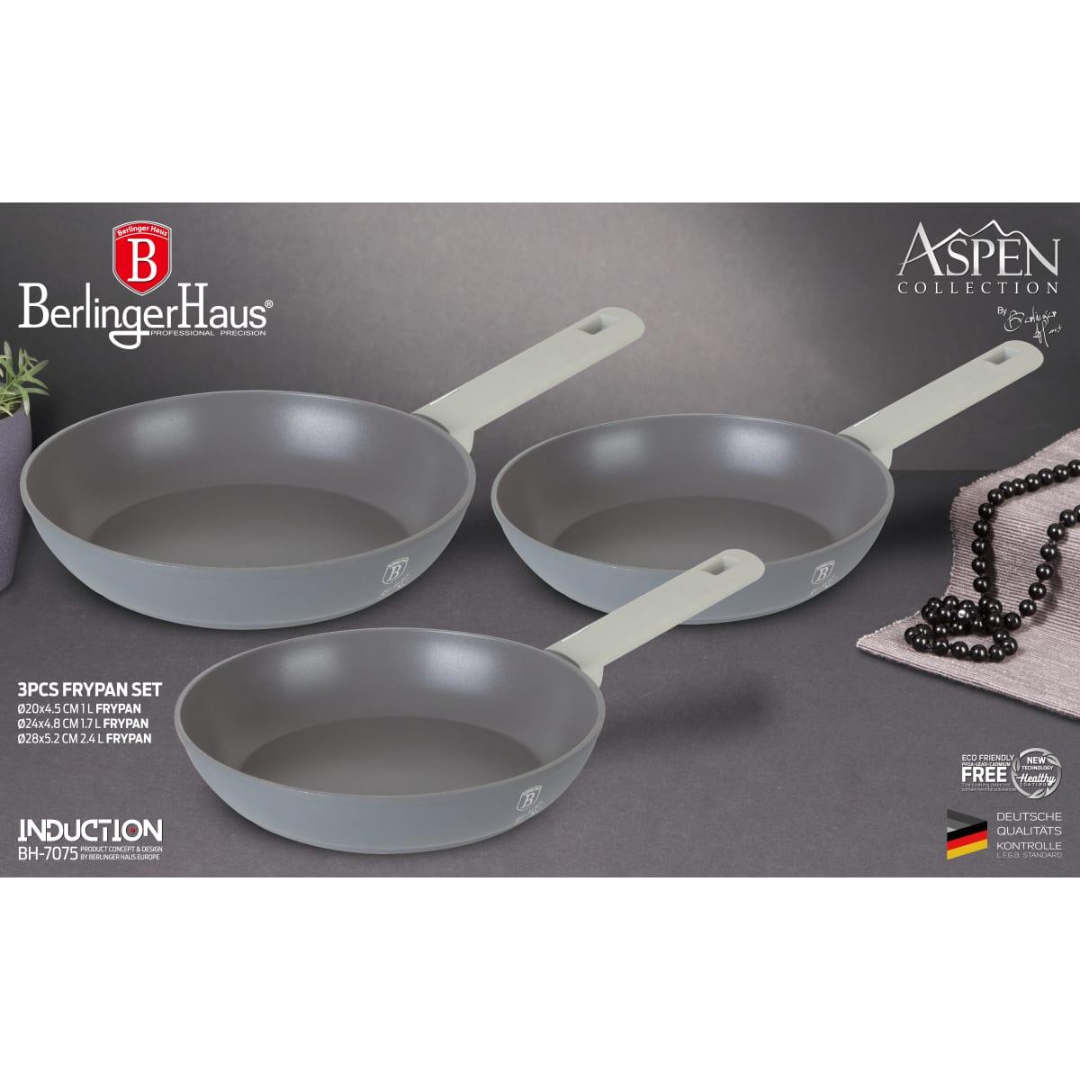 סט מחבתות Aspen 3 חלקים - חווית בישול מושלמת