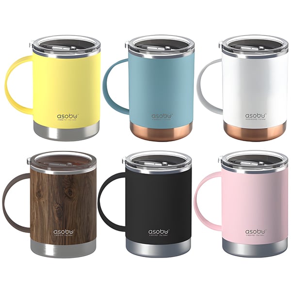 Asobu Thermal Mug with Ceramic Coating and Tritan Lid, 360ml