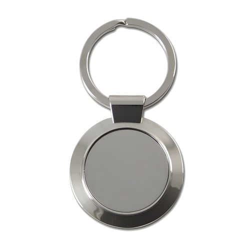 מחזיק מפתחות עגול ממתכת באריזת מתנה