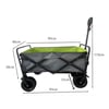 עגלת קמפינג ופיקניק מתקפלת - צבע אפור ירוק