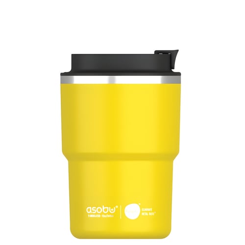 ספל תרמי מנירוסטה עם ציפוי קרמי פנימי ומכסה Anti Spill - 360 מ"ל ASOBU