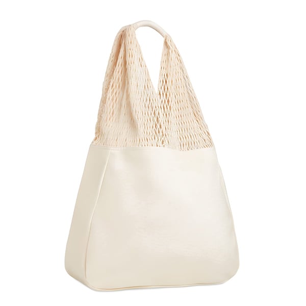 Stylish Beach Bag in Cotton and Mesh
