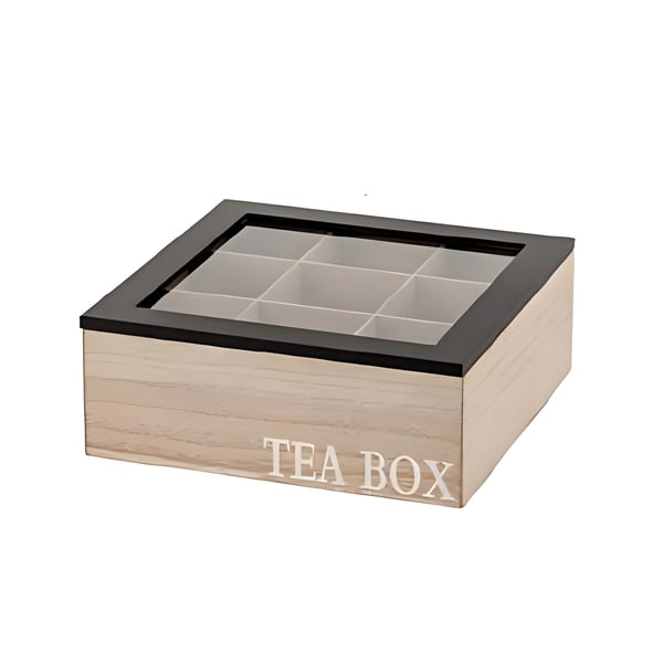 9-Compartment Tea Box in Various Colors