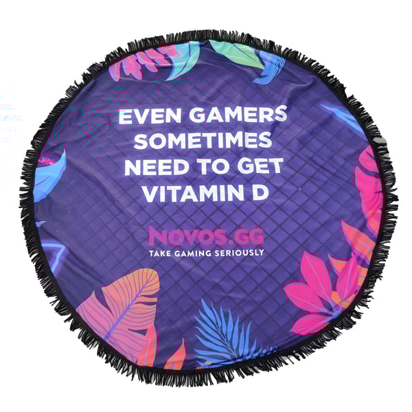 Round Picnic Blanket with Fringes, 150cm Diameter – Allover Branding