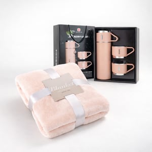 מארז יוקרתי לשמירה על חום עם תרמוס וכירבולית