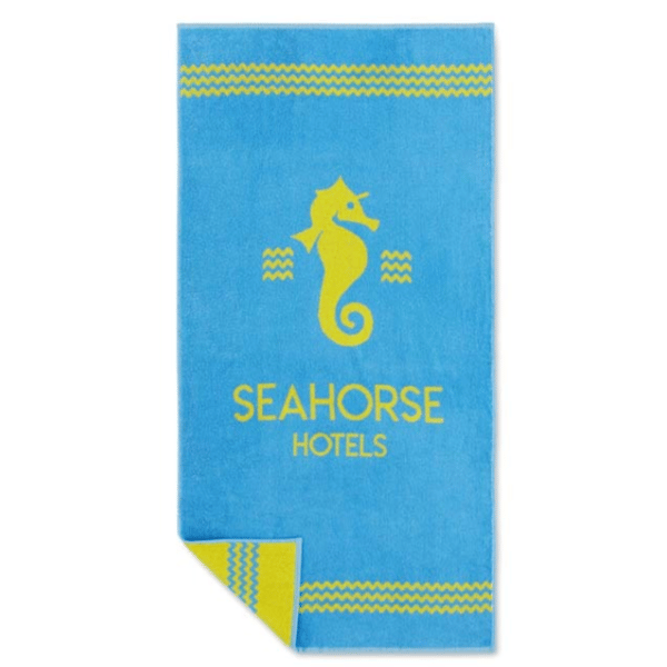 High-Quality Branded Cotton Beach Towel in Woven Fabric