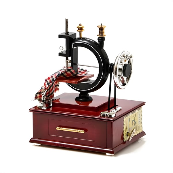 Classic Wooden Gramophone with Decorative Book Stand