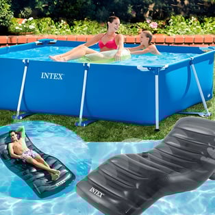 בריכת פריים ריבועית עם משענת