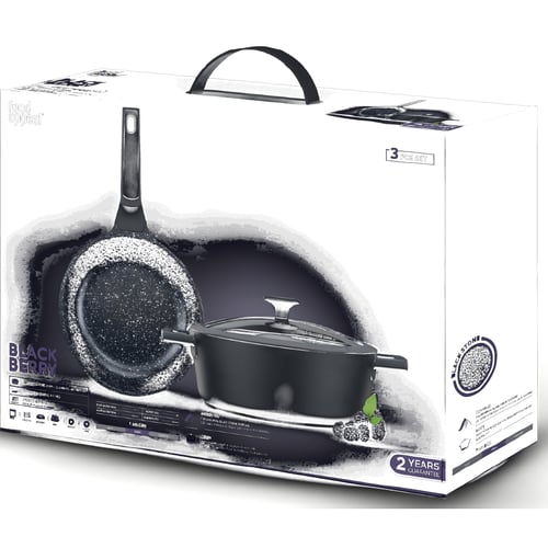 3-Piece Professional Cookware Set with Induction - Food Appeal