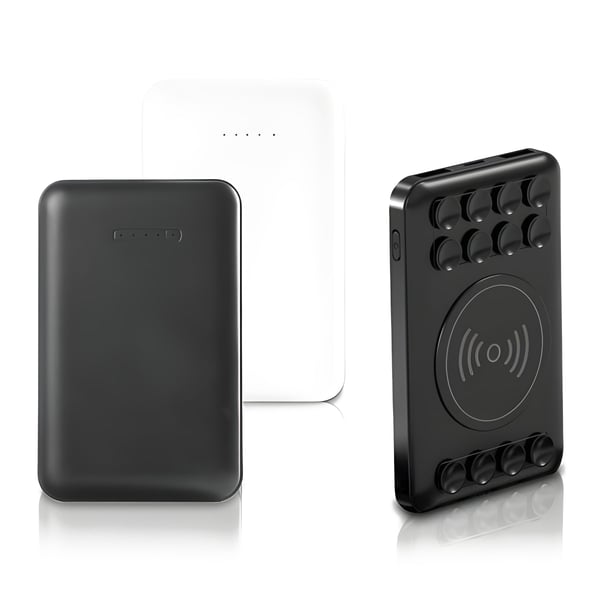 מטען נייד אלחוטי "אוסקר" בנפח 5000 mAh - הצמדה בוואקום