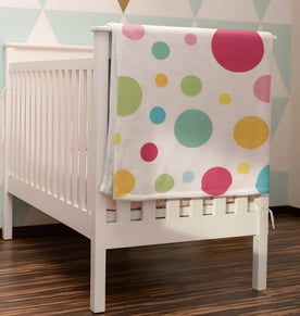 שמיכת תינוק מבד קורל פליז איכותי עם הדפסה צבעונית