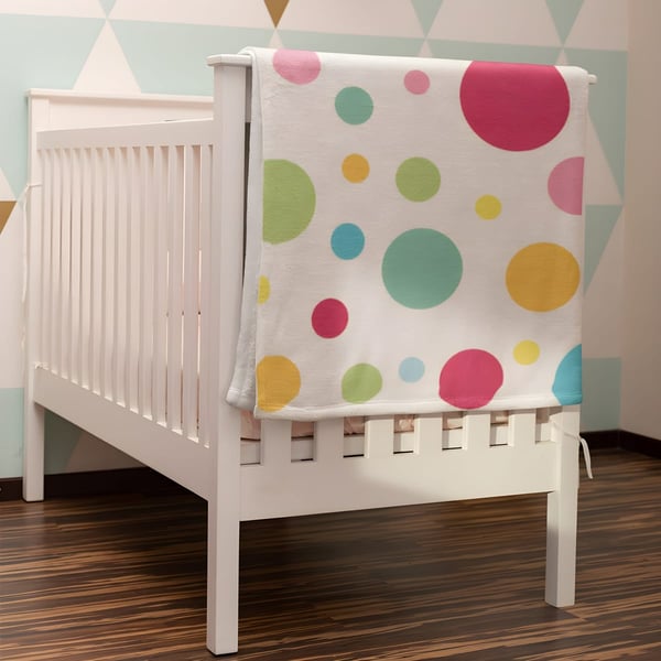 High-Quality Coral Fleece Baby Blanket with Colorful Print