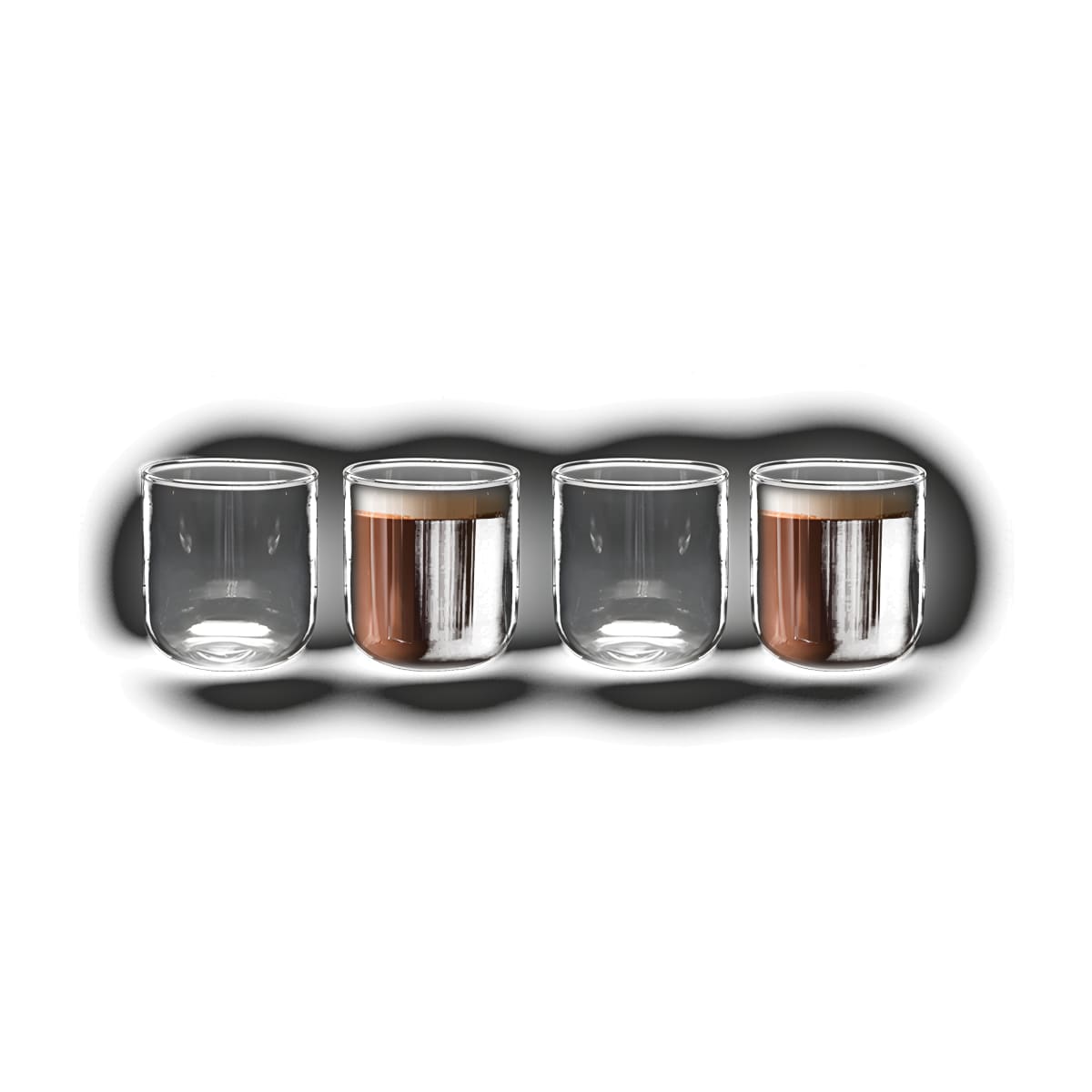 סט 4 כוסות זכוכית אלגנטיות 250 מ"ל מדגם MEXICO - Food Appeal