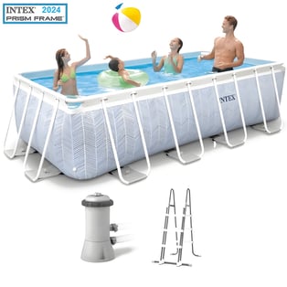 בריכת INTEX PRISM שברון 400X200X100 עם משאבה