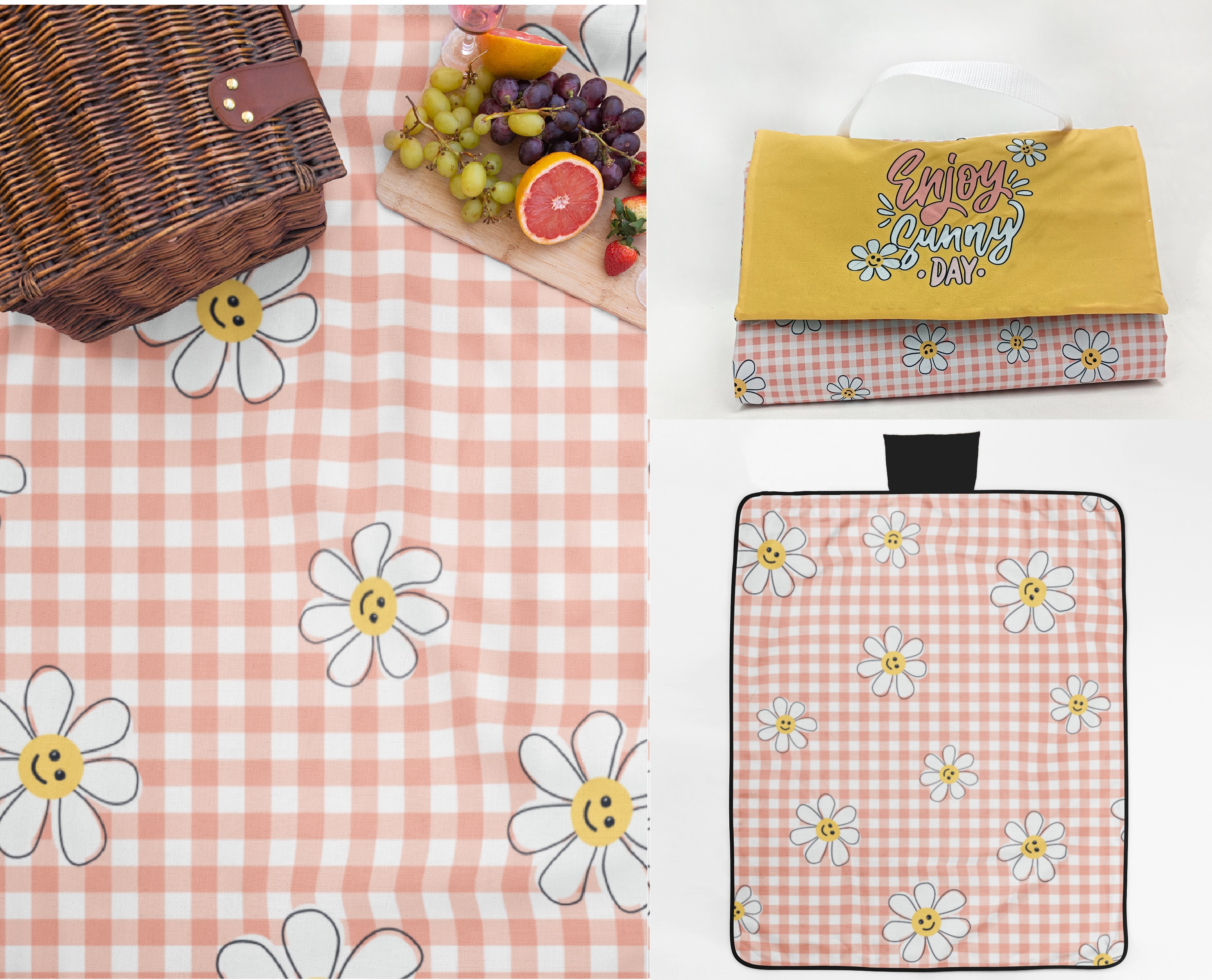 שמיכת פיקניק מתקפלת עם תיק נשיאה