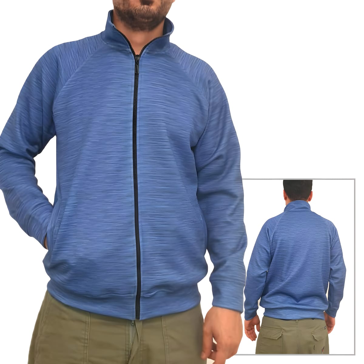 סווצ'רט אופנתי עם צווארון והדפסה כוללת