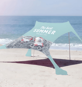 ציליית לייקרה לחוף במידה בינונית עם הדפסה צבעונית