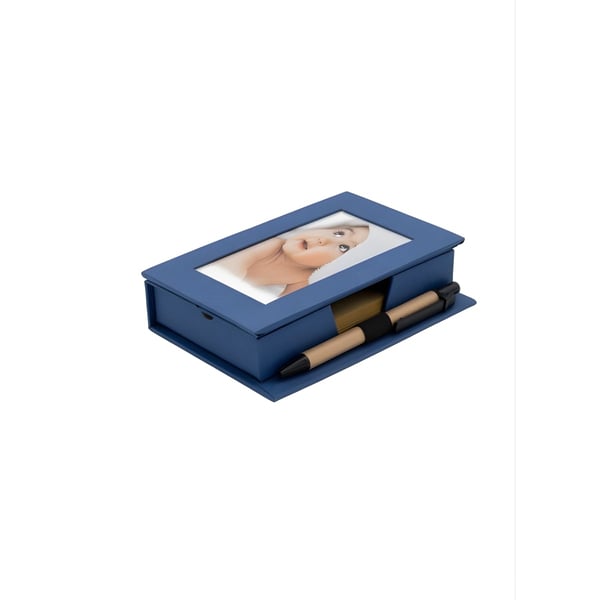 Eco-Friendly Recycled Memo Paper Holder with Photo and Pen
