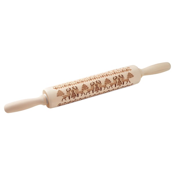 Wooden Cheese Ice Cream Stick with Christmas Pattern