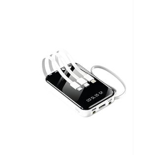 Mini Power Bank with Digital Display 10,000MAH Including Adapter Cables