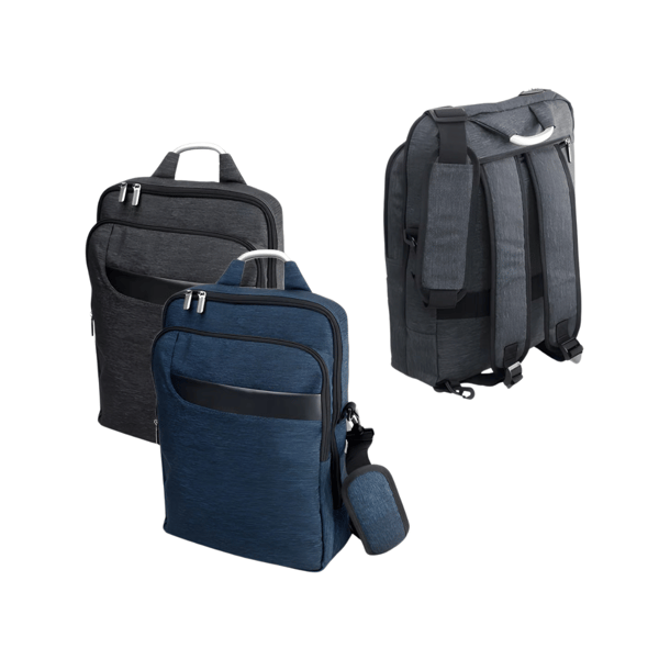 Luxury Side and Backpack Laptop Bag with Aluminum Handle