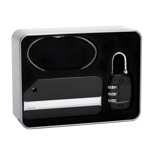Luxury Travel Set with Lock and Luggage Tag