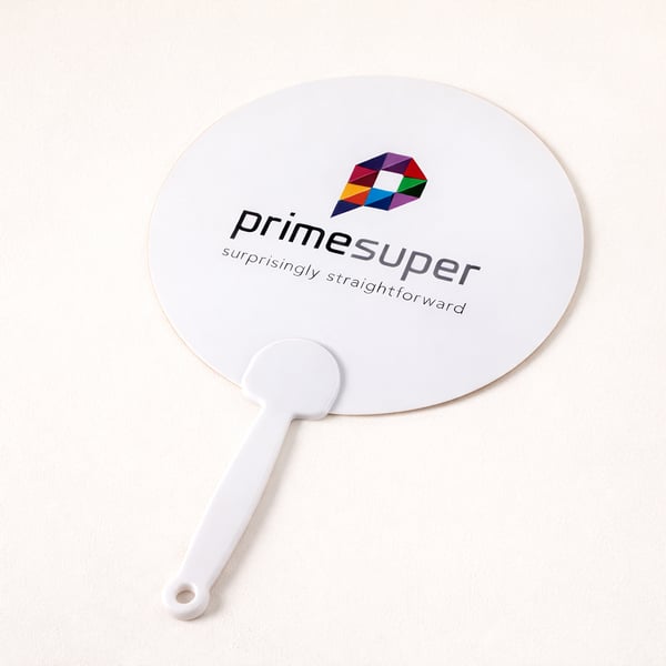 Stylish Round Hand Fan with Paddle Design