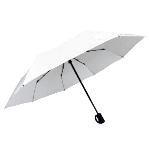 White Automatic Umbrella - Durable and Weather-Ready