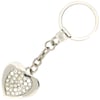 Luxury Metal Keychain Encrusted with Gemstones in Heart Design