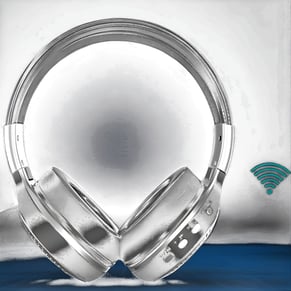 אוזניות קשת BLUETOOTH עם רדיו מובנה וצג דיגיטל