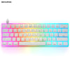 High-Speed Mechanical Gaming Keyboard with Hebrew Support in White
