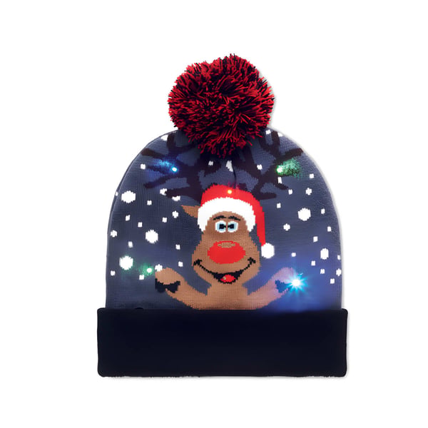 Knit Christmas Hat with LED Lights