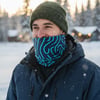 Single-Sided Coral Fleece Neck Warmer with Colorful Print