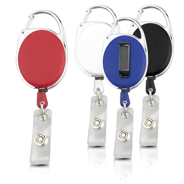 Luxury Retractable ID Card Holder with Dual Clip