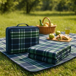 שמיכת פיקניק דו שכבתית - רגעים קסומים בחיק הטבע