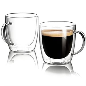 Double-Walled Glass Set with Handles