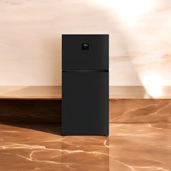 Black Two-Door Refrigerator - Model GR-7050, 690L Gross Capacity