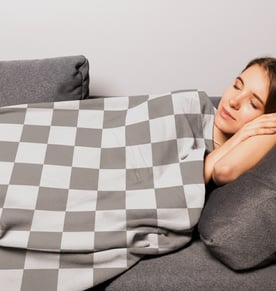 שמיכת כרבולית זוגית מבד קורל פליז עם הדפס צבעוני