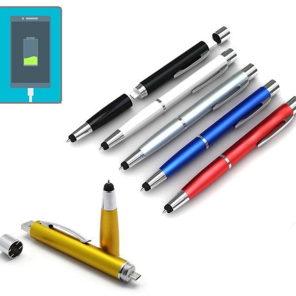 Patent Pen with Emergency Phone Charger