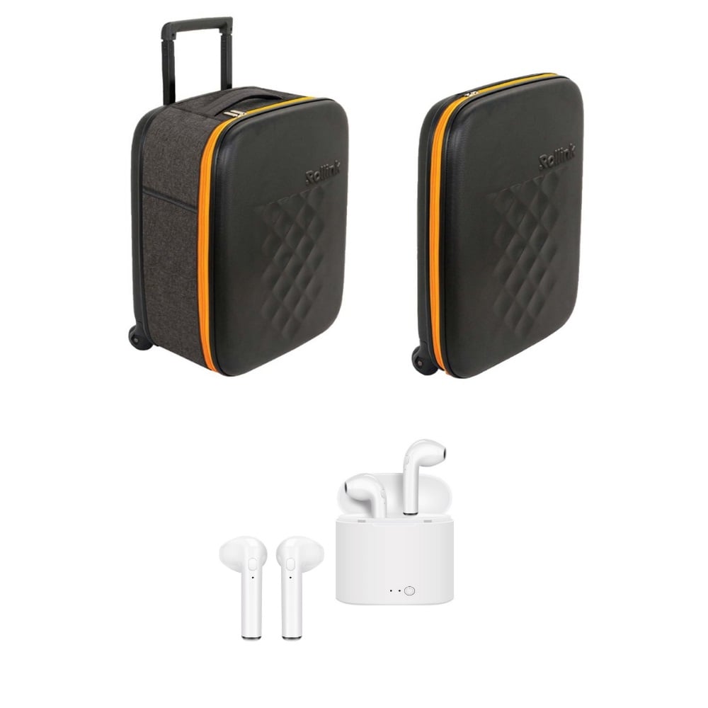 מזוודת עלייה למטוס מתקפלת + אוזניות אלחוטיות