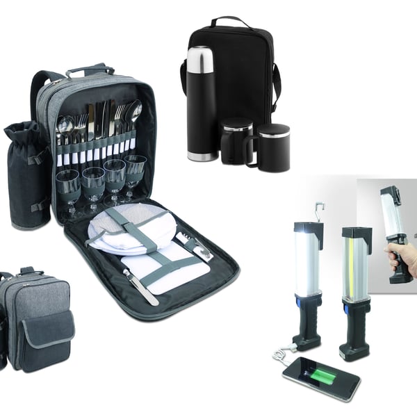 Luxury Picnic Set with Backpack Cooler and Multi-Use Lantern