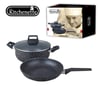 24cm Black Multi-functional Pot and Pan by LA KITCHEN