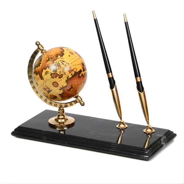 Elegant Desk Globe with Pens