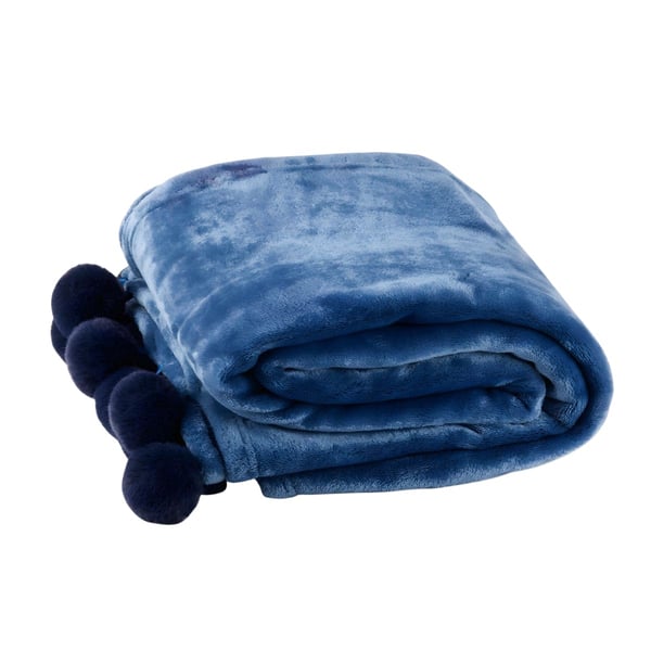 Premium Pompon Coral Fleece Blanket - Executive Winter Comfort