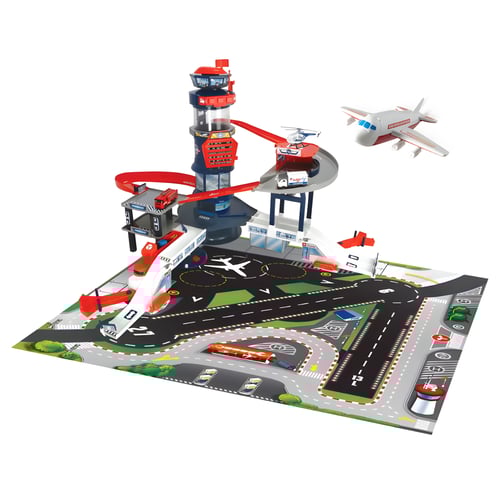 נמל תעופה ענק לילדים עם אורות וצלילים - כולל מטוס ומסוק