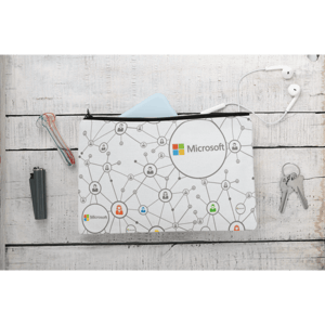 תיק עפרונות וקוסמטיקה מבד קנבס עם דפס צבעוני - הפתרון המושלם לארגון