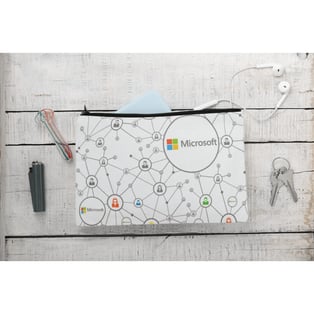 תיק עפרונות וקוסמטיקה מבד קנבס עם דפס צבעוני - הפתרון המושלם לארגון